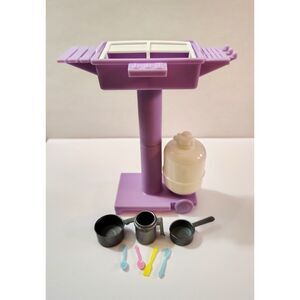 Vintage 1980s Barbie Arco BBQ Grill Set Accessories Pots Utensils Lot Barbeque